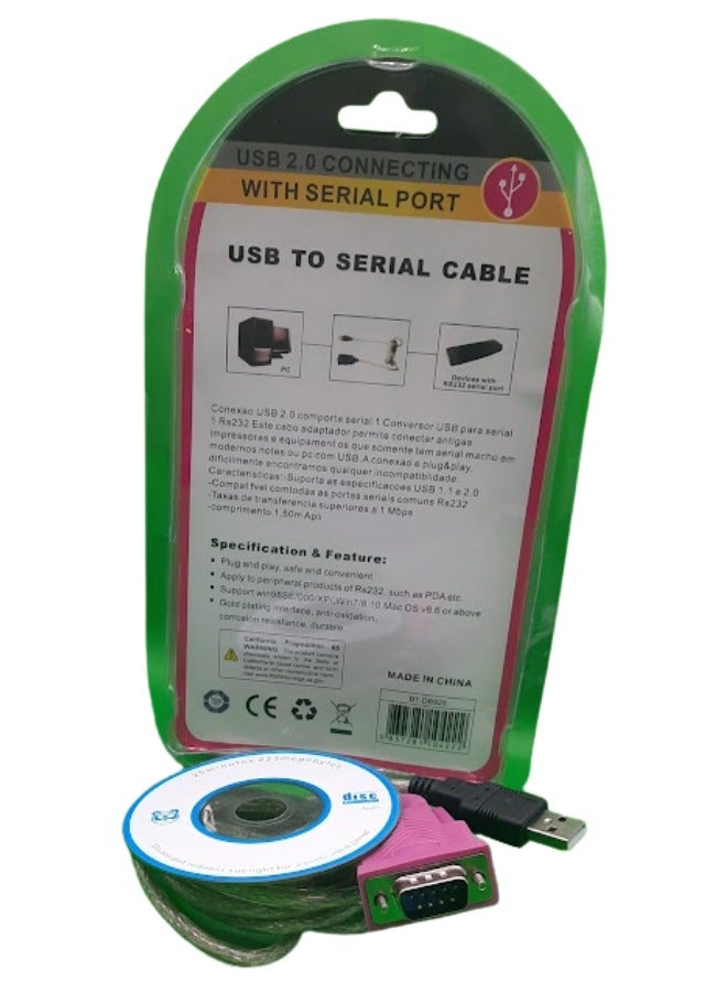 USB 2.0 to RS-232 Converter Cable | Plug-and-Play Serial Adapter | High-Speed Data Transfer - Image 2