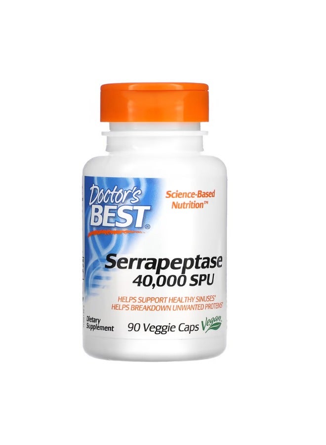 دكتورز بست Serrapeptase 40000 SPU 90 Veggie Caps - Image 1