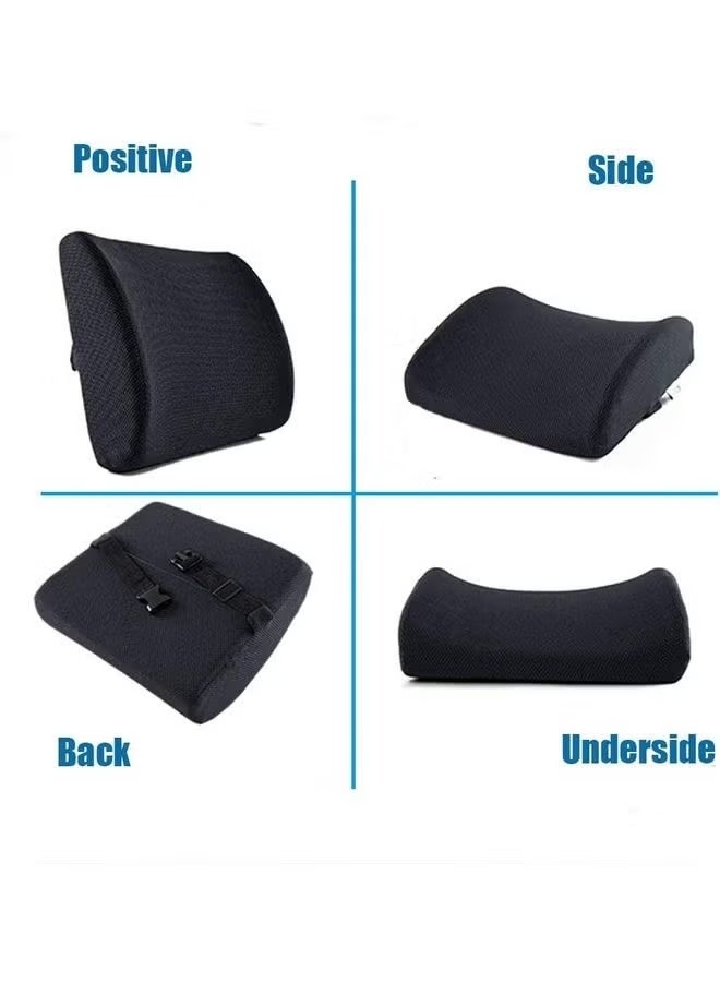 Car Memory Foam Cotton Lumbar Support Back Cushion - Image 5