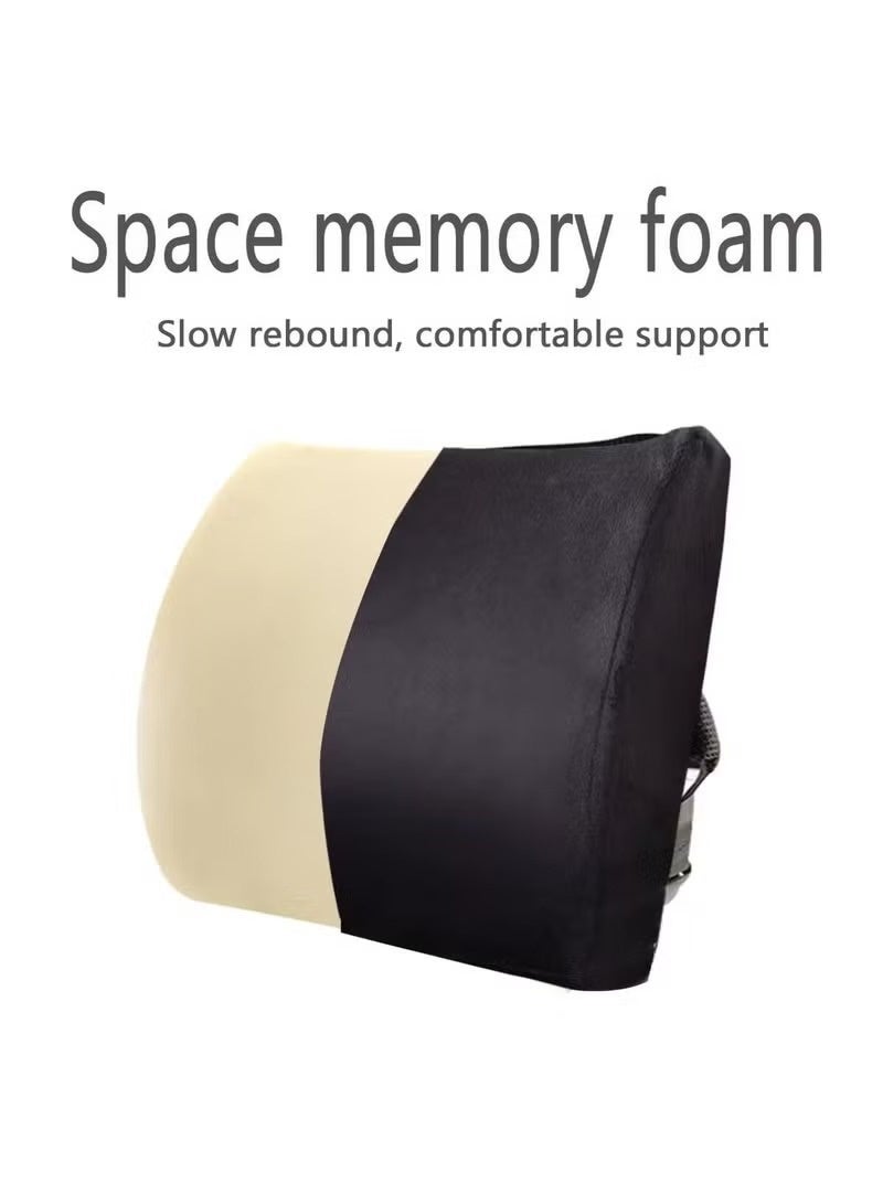Car Memory Foam Cotton Lumbar Support Back Cushion - Image 3