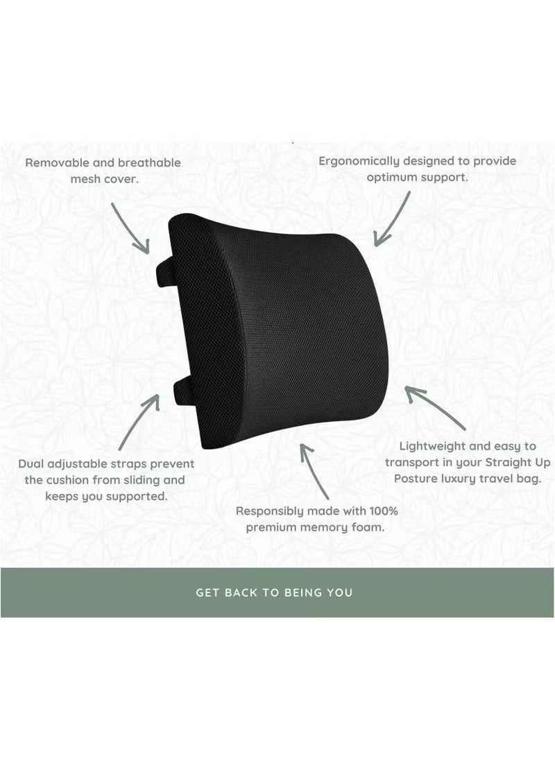Car Memory Foam Cotton Lumbar Support Back Cushion - Image 2