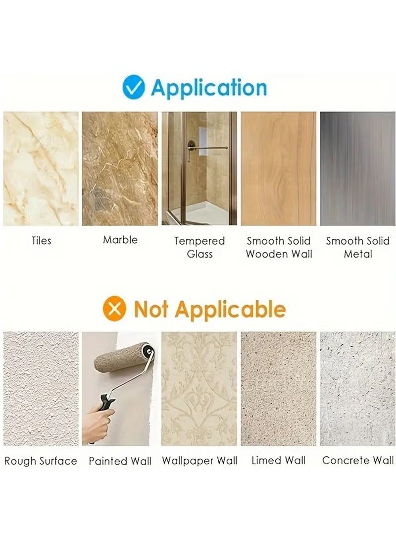 Arabest صحن صابون مع أكواب شفط قوية تخزين الحمام للأسطح الزجاجية والبلاط تركيب سهل - Image 5