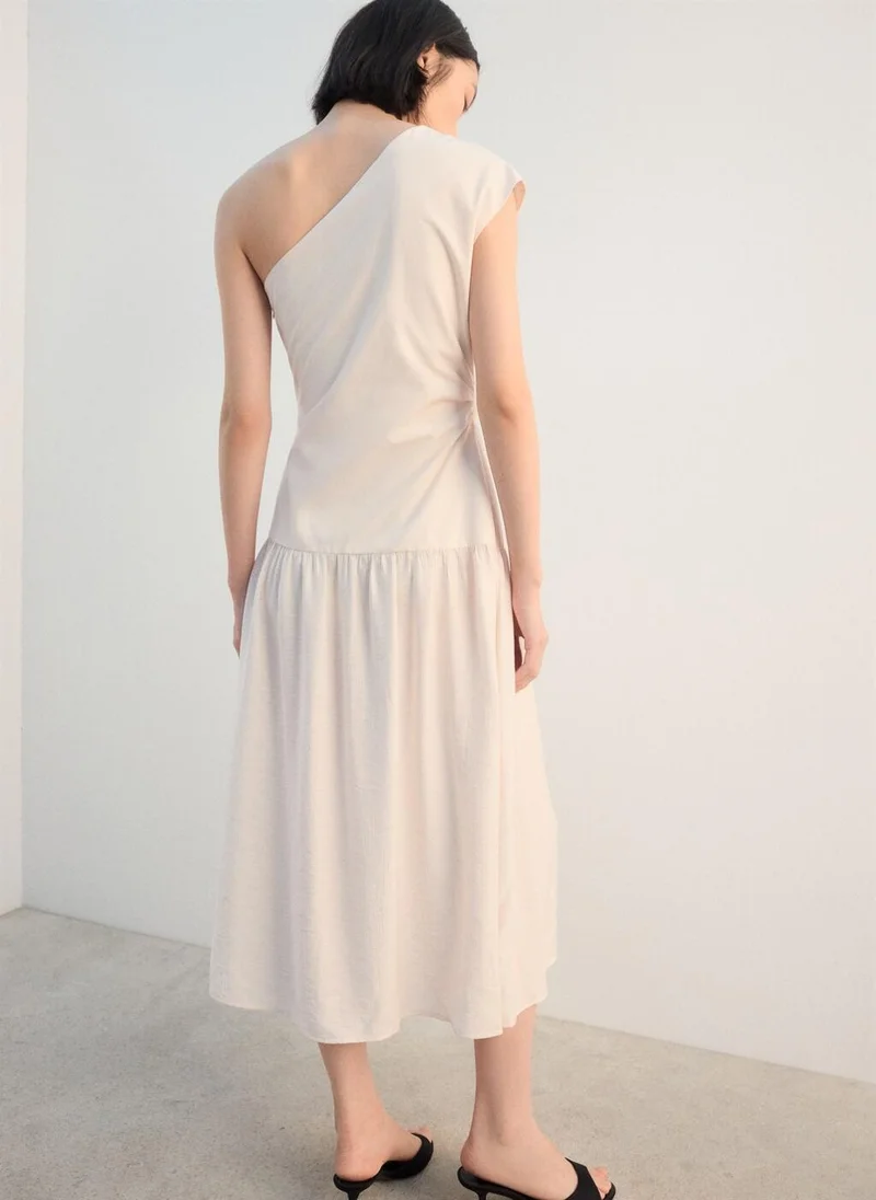 مانجو Asymmetrical pleated dress