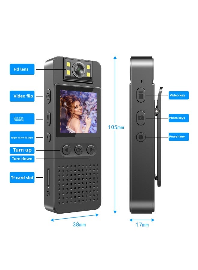 Generic CS06wifi HD Camera Handheld Back Clip Camera 1080p Law Enforcement Recorder Sports Camera-Body Color:Cs07-recorder  - Image 3