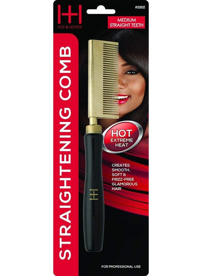 Annie Straightening Comb, Med Teeth, Straight - Image 1
