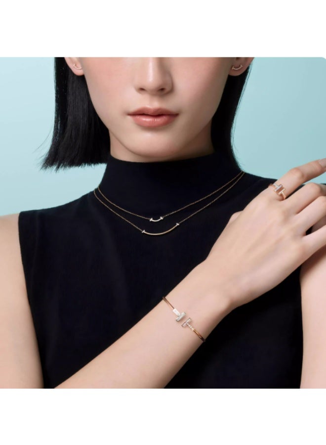 Tiffany & Co. Tiffany T Collection Mini Smile Necklace - Image 2