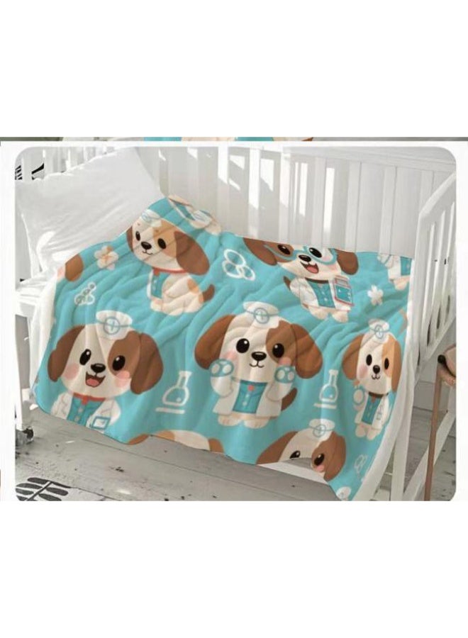 general Baby and children's cartoon flannel thin blanket (warm and comfortable, suitable for sleep, game use) 70cm*100cm - Image 1