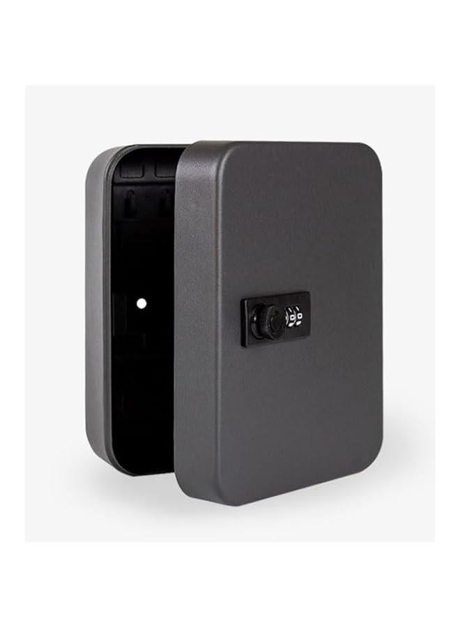 تراسل خزانة تخزين آمنة للمفاتيح ببлок رمز ثلاثي الأرقام - تتضمن المعدات التثبيتية وسوم المفاتيح - حل أمان مثبت على الحائط لمستودعك المنزلي أو المكتبي (أسود 20) - Image 4