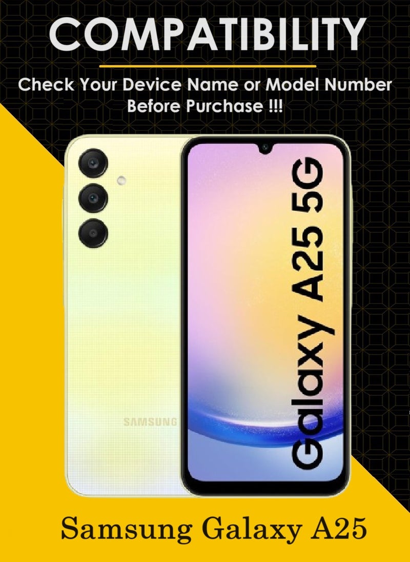 AINA قطعتان من واقي الشاشة الزجاجي المقوى 5D المصمم لهاتف Samsung Galaxy A25 مع تغطية كاملة للشاشة من الحافة إلى الحافة وخالية من الفقاعات - Image 3