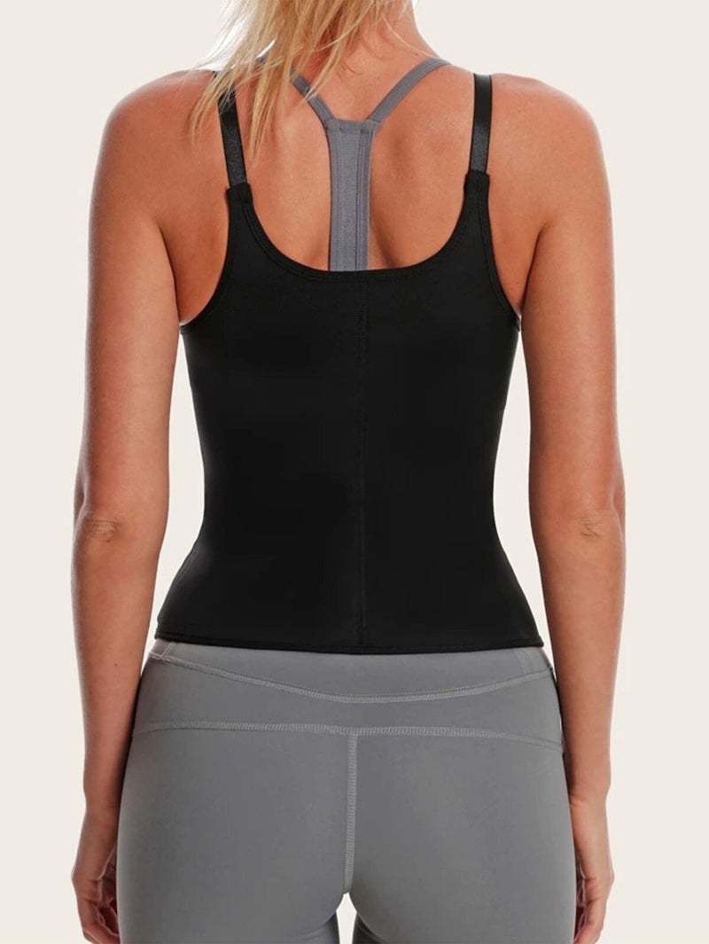 SweetSauna Suspender Premium Corset Instantly Slimming 2 Sizes, Waist and Belly Firming, Back Supported Lifter Black  - Image 3