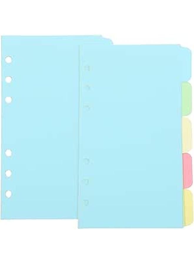 6 Hole A6 Index Binder Dividers 10pcs Detachable Colored Tabs for School Office Organization - Image 1
