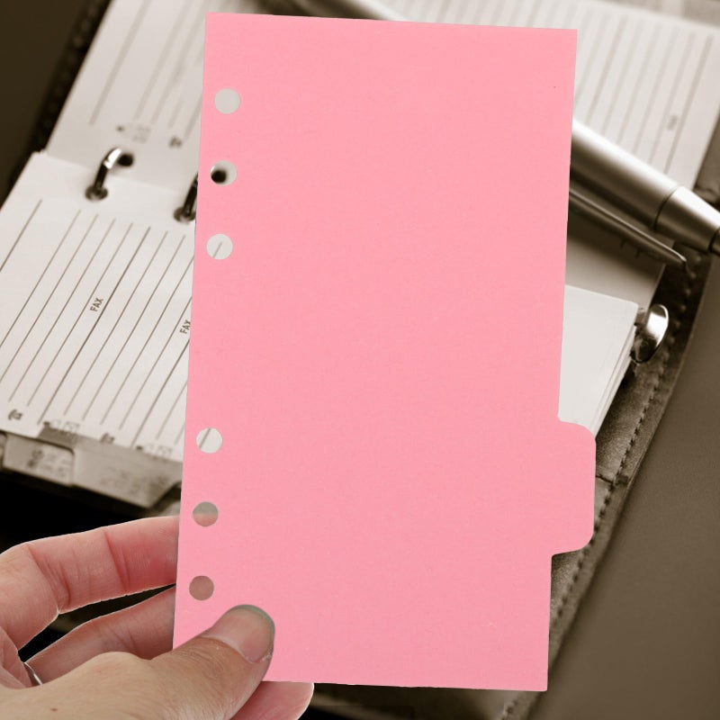 6 Hole A6 Index Binder Dividers 10pcs Detachable Colored Tabs for School Office Organization - Image 4