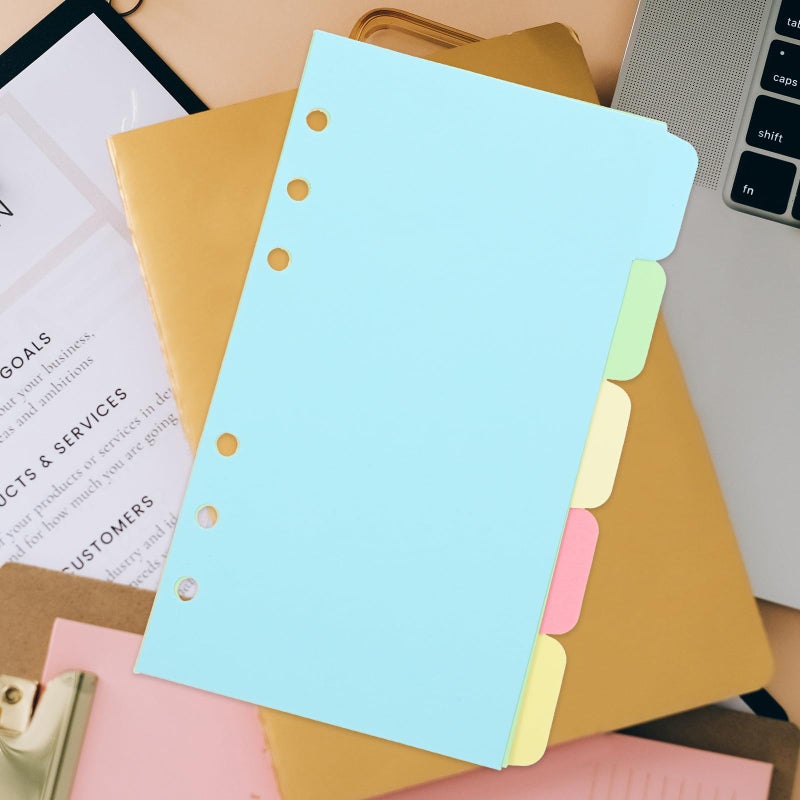 6 Hole A6 Index Binder Dividers 10pcs Detachable Colored Tabs for School Office Organization - Image 5