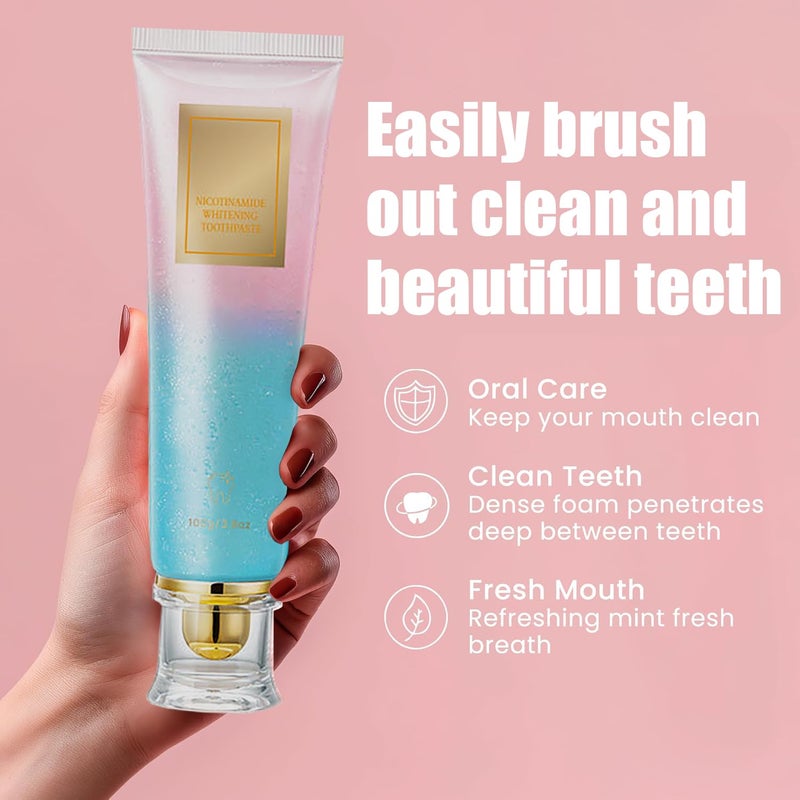 enttgo Niacinamide Toothpaste,Niacinamide Intensive Toothpaste,Fresh Breath Toothpastes, Remove Tooth Stains (3.8oz) - Image 3