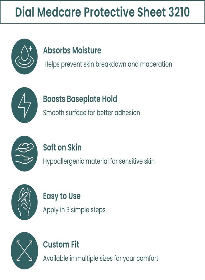 MED 3210 Protective Ostomy Sheet by Dial Medcare - Hypoallergenic Skin Barrier for Stoma Care - UPS10 (1) - Image 3