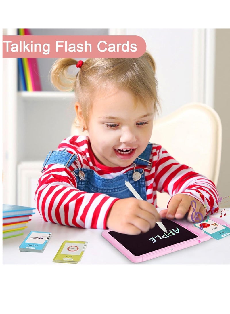 ELTRAZONE Talking Flash Cards with 510 Sight Words, Toddler Toys Gifts for 3 4 5 6 Year Old Boys and Girls, Learning Educational Toys for Kids 5-7, LCD Writing Tablet for Kids (Pink) - Image 5