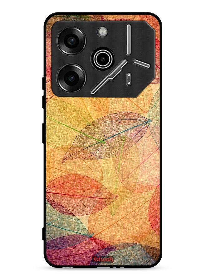 Tolwak Tecno Pova 6 Pro 5G Protective Case Cover Leaves Abstract Digital Art - Image 1