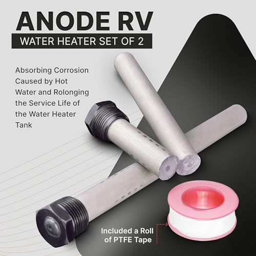 Diximus Anode RV Water Heater Set of 2 - Camper Water Heater Anode Rod 3/4'' Thread - Magnesium RV Anode Rod - Compatible with Mor-Flo and Suburban Water Heater Tanks - Image 2