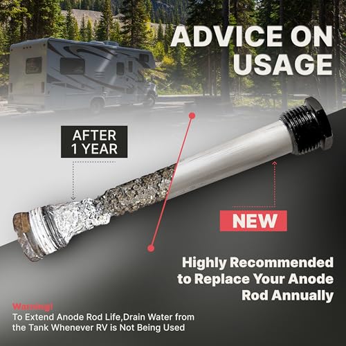 Diximus Anode RV Water Heater Set of 2 - Camper Water Heater Anode Rod 3/4'' Thread - Magnesium RV Anode Rod - Compatible with Mor-Flo and Suburban Water Heater Tanks - Image 5