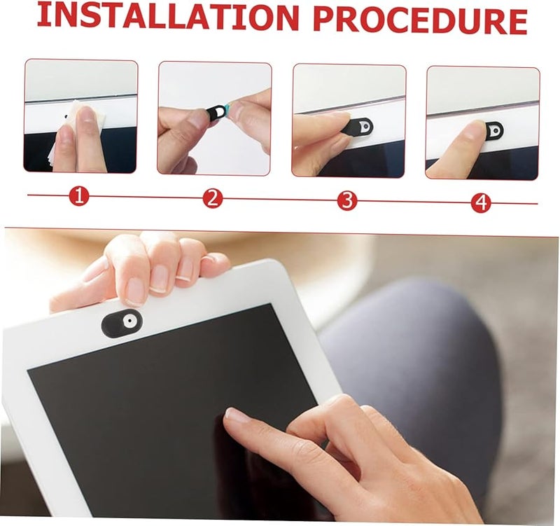 Artibetter 4 Pack Webcam Privacy Cover For Laptop Tablet Phone Camera Black - Image 5