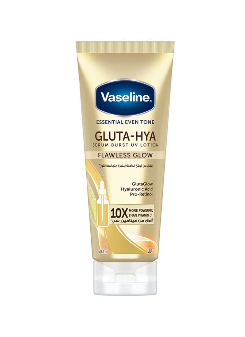 Vaseline Gluta-Hya Serum Burst UV, Flawless Glow, Essential Even Tone Body Lotion - Image 1