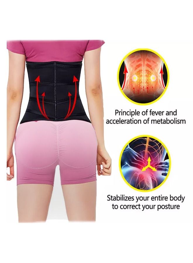 AGD Three in One new Fitness Sport Neoprene Waist Slimming Belt Black - Image 5