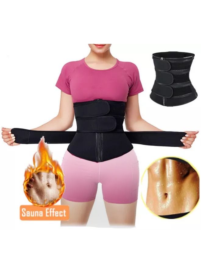 AGD Three in One new Fitness Sport Neoprene Waist Slimming Belt Black - Image 4