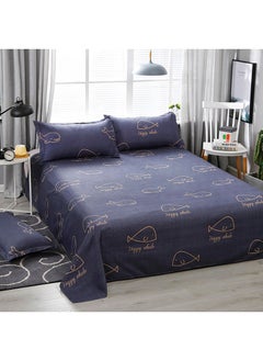 Sharpdo Sharpdo 4-Pieces Bed Sheet Set Polyester Soft Quilt Cover With 1Quilt Cover 200*230cm 1 Flat Sheet and 2 Pillowcases  - Image 4