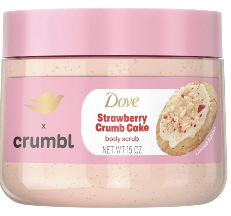 Dove Moisturizing Strawberry Crumb Cake  Scrub Combo, Scrub15oz, Limited Edition, Paraben & Sulfate Free, For Body, Improves Skin Texture, Moisturizes - Image 1