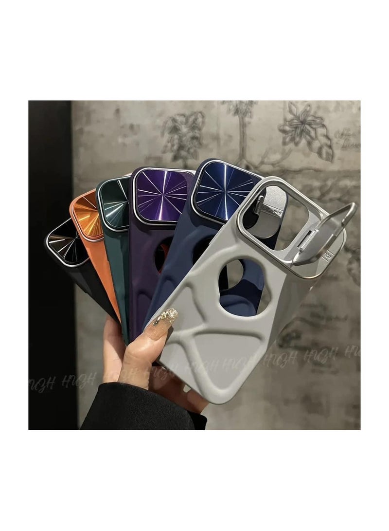 جراب ايفون 15 برو ماكس متوافق مع ماج سيف باب معدن لون اسود عالى الجودة - Image 4