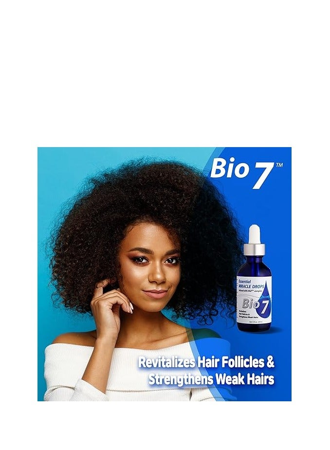 Bio By Natures Bio 7 Essential Miracle Drops Infused with HGF Complex, Revitalizes Hair Follicles & Strengthens Weak Hair - Image 4