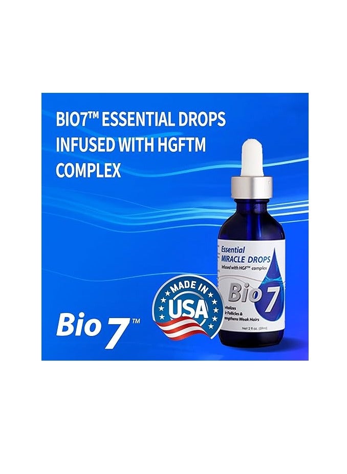 Bio By Natures Bio 7 Essential Miracle Drops Infused with HGF Complex, Revitalizes Hair Follicles & Strengthens Weak Hair - Image 5