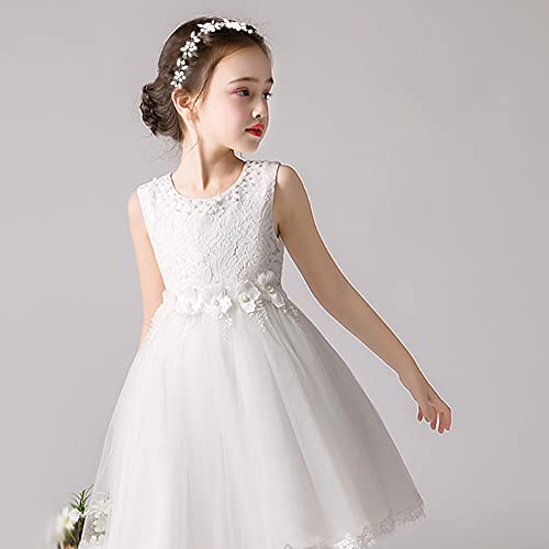 DonLeeving Flower Girl Headpiece Silver Wedding Pearls Rhinestone Headband Princess Hair Accessories for Birthday, Party, First Communion, Wedding (Silver) - Image 5