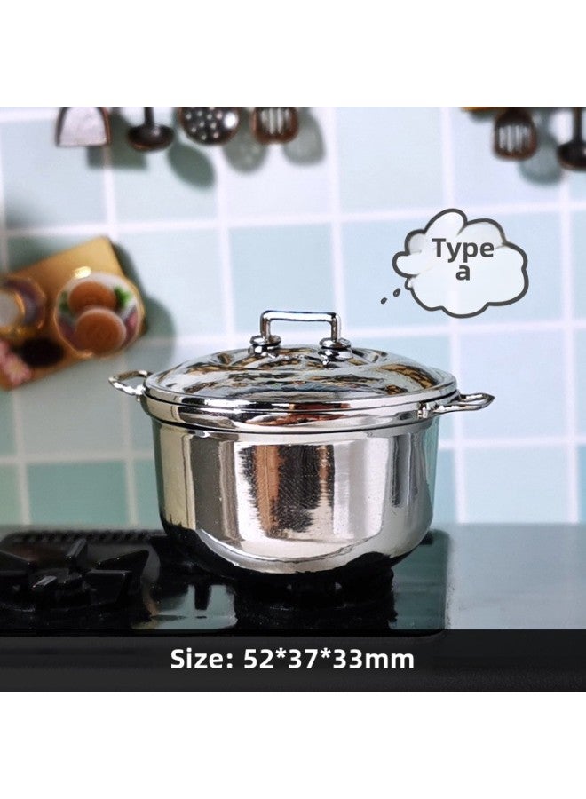 Large Small Soup Pots Live Broadcast Cooking Rice Dolls Special Stainless Steel Style Miniature D200-Color:Paragraph A - Image 1