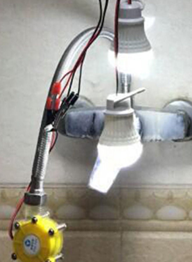 NIBEMINENT Micro Hydro Tap Stable Waterflow Pump Charge Generator Yellow/Clear  - Image 4