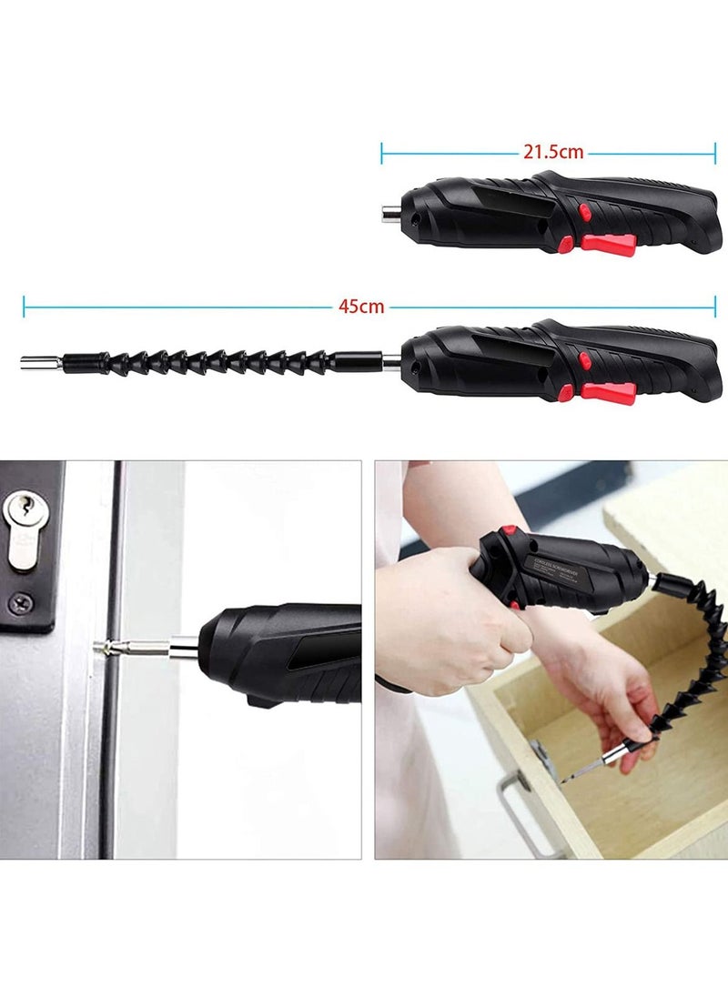 Y&D - Electric Screwdriver, 4.2V Cordless Screwdriver Rechargeable with 44pcs Bit Set, Front LED Light, Flexible Shaft Carrying Case, Easy for Small Home Projects, Micro USB - Image 1