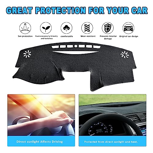 POSAID for Toyota Camry Dash Cover 2011 2010 2009 2008 2007 Dashboard Cover Mat Custom Fit Toyota Camry 20112007 Black - Image 3