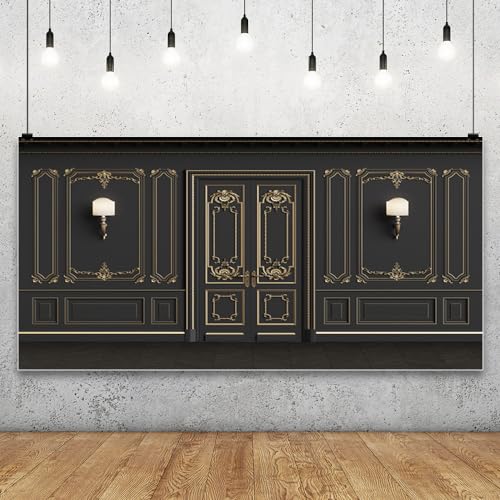 Leyiyi 20x10ft Vintage Room Inside Backdrop European Frame French Door Modern Castle House Cementery Wall Vintage Lantern Photo Background Cowboy Kids Birthday Portrait Studio Prop Vinyl Wallpaper - Image 2