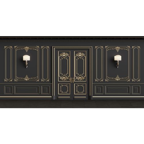 Leyiyi 20x10ft Vintage Room Inside Backdrop European Frame French Door Modern Castle House Cementery Wall Vintage Lantern Photo Background Cowboy Kids Birthday Portrait Studio Prop Vinyl Wallpaper - Image 1