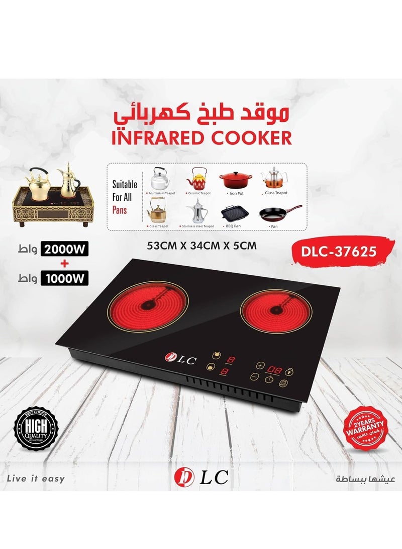 Cookware Built-in 2 Burner Infrared Induction Cooker 3000W High power  - Image 3