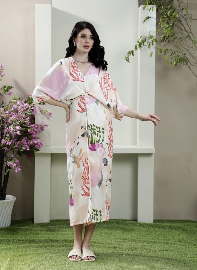 Athena فستان ميدي مزخرف بالأزهار للنساء - Image 2