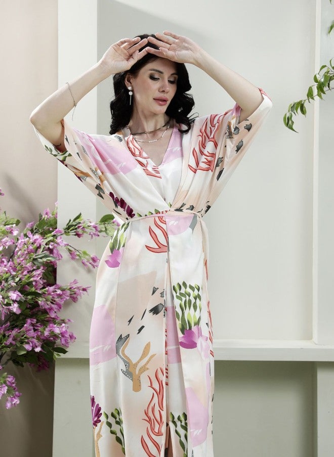 Athena فستان ميدي مزخرف بالأزهار للنساء - Image 3