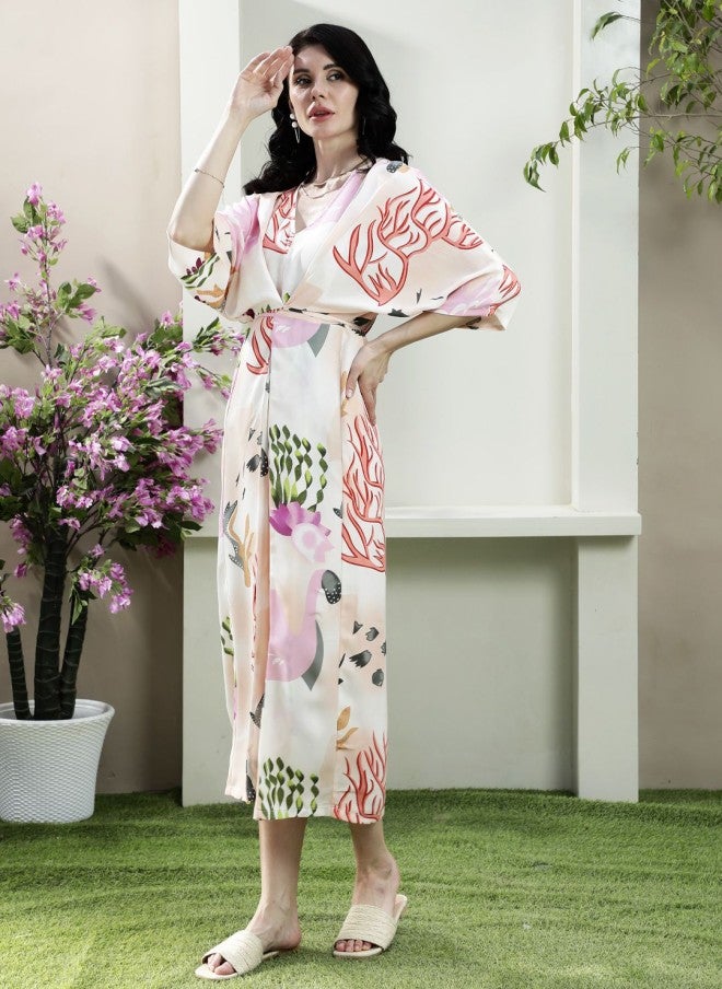 Athena فستان ميدي مزخرف بالأزهار للنساء - Image 5