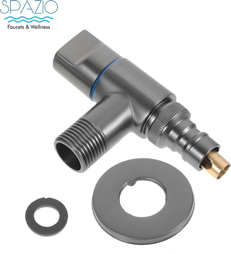 Spazio Washing Tap Black | Laundry Faucet | Washing Machine Facuet (Pack of 1) for Washing Machine/Bathroom Taps with Wall Flange Nozzle Cock Faucet (Wall Mount Installation Type) - Image 3
