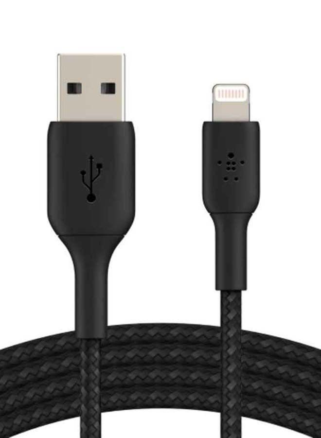 NIBEMINENT Braided Lightning Cable (Boost Charge to USB for iPhone, iPad, AirPods) MFi-Certified iPhone Charging Cable, 1m Black  - Image 1