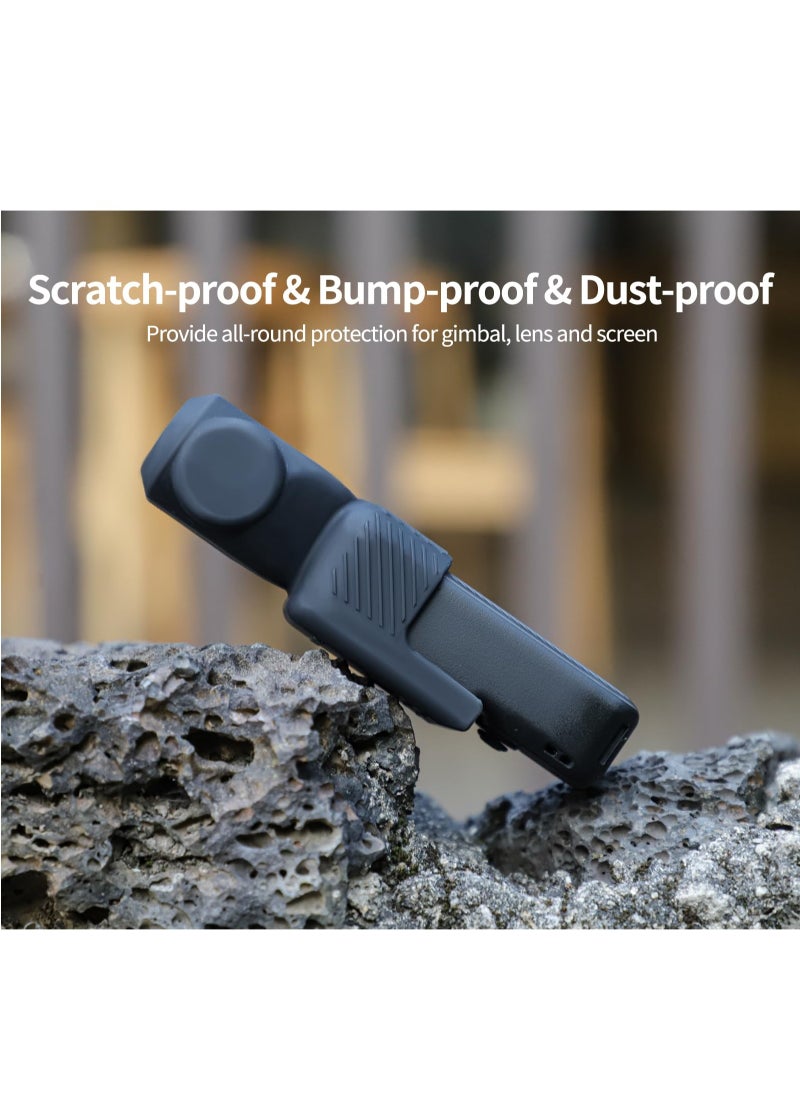 Generic Silicone Protective Cover For DJI Osmo Pocket 3 Gimbal Protective Case Protect Screen Anti-dust Anti-Drop Protective Case Protection Accessory (Black)  - Image 2