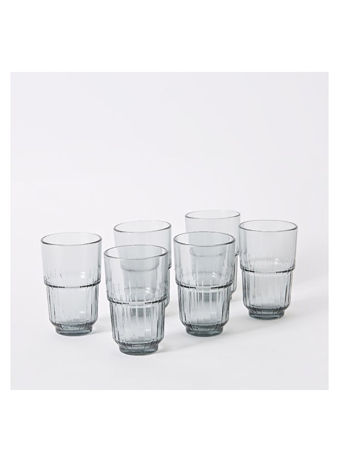 Home Box Smoky 6-Piece Tall Stackable Tumbler Set 340 ml - Image 5