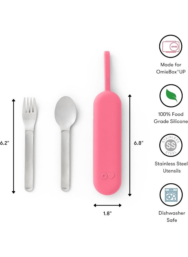 Omie OmieBox Travel Utensil Set | Fork and Spoon with Case for Easy Travel | Stainless Steel Fork and Spoon - Image 3