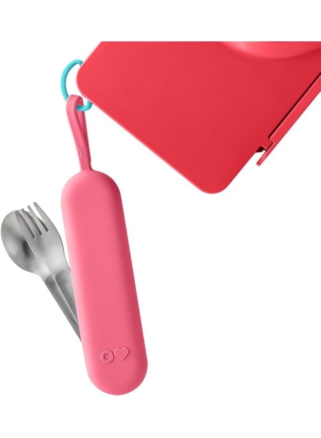 Omie OmieBox Travel Utensil Set | Fork and Spoon with Case for Easy Travel | Stainless Steel Fork and Spoon - Image 5