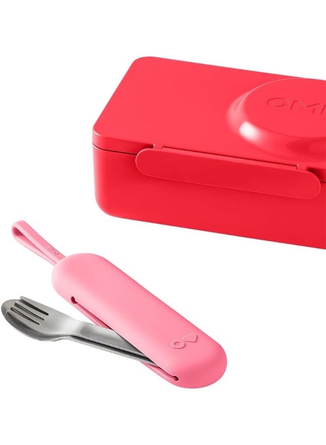 Omie OmieBox Travel Utensil Set | Fork and Spoon with Case for Easy Travel | Stainless Steel Fork and Spoon - Image 4